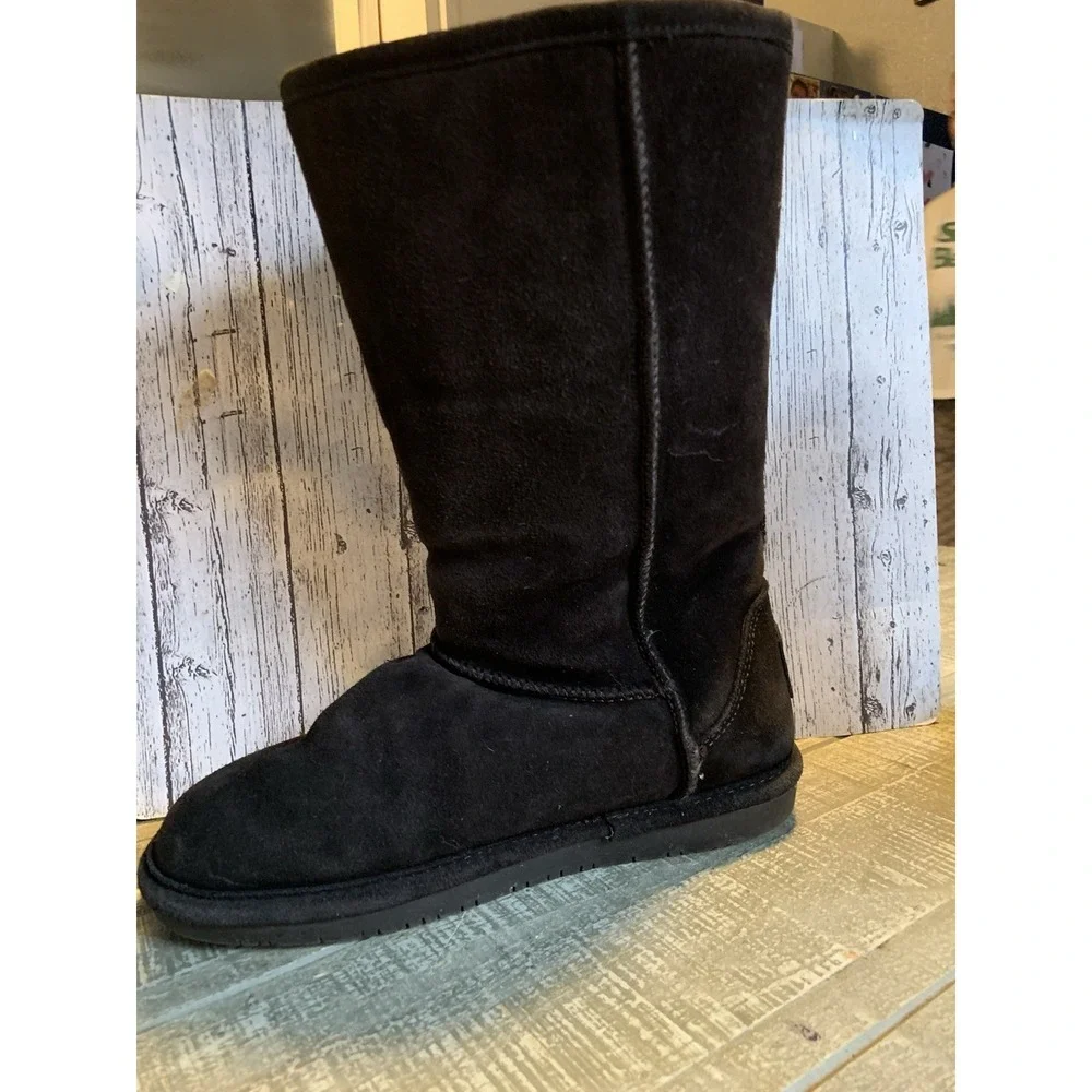 Bearpaw Winter Boots Women's 9 Brown Bianca Tall Sheepskin Suede Casual Comfy‎